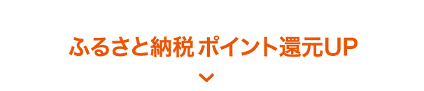 ふるさと納税 ポイント還元UP