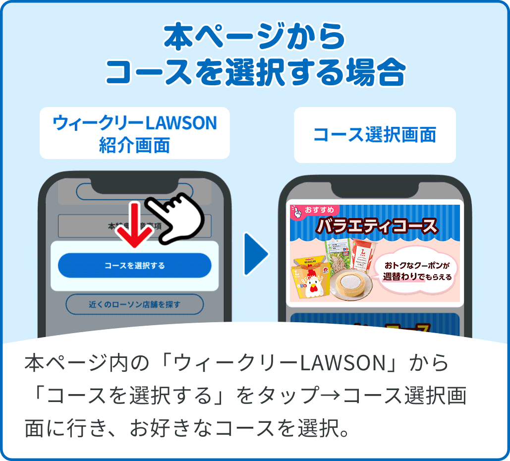 本ページからコースを選択する場合