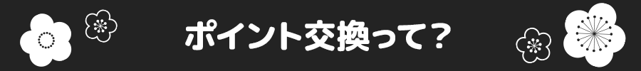 ポイント交換って？