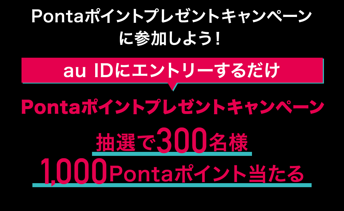 Pontaポイントプレゼントキャンペーン抽選で300名様に1000Pontaポイント当たる