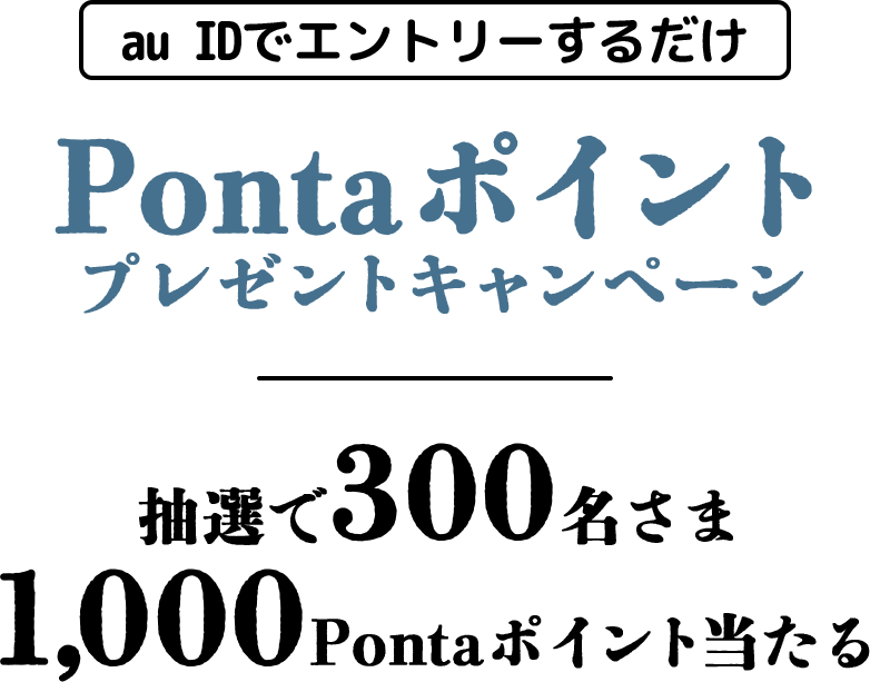 au IDでエントリーするだけ