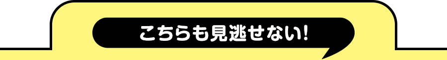 こちらも見逃せない！