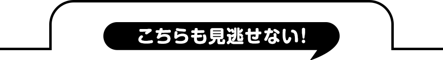 こちらも見逃せない！