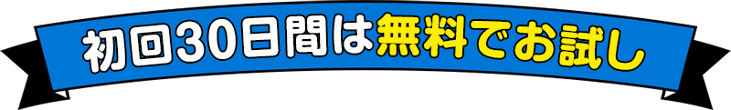 初回30日間は無料でお試し