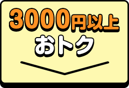 3000円以上おトク