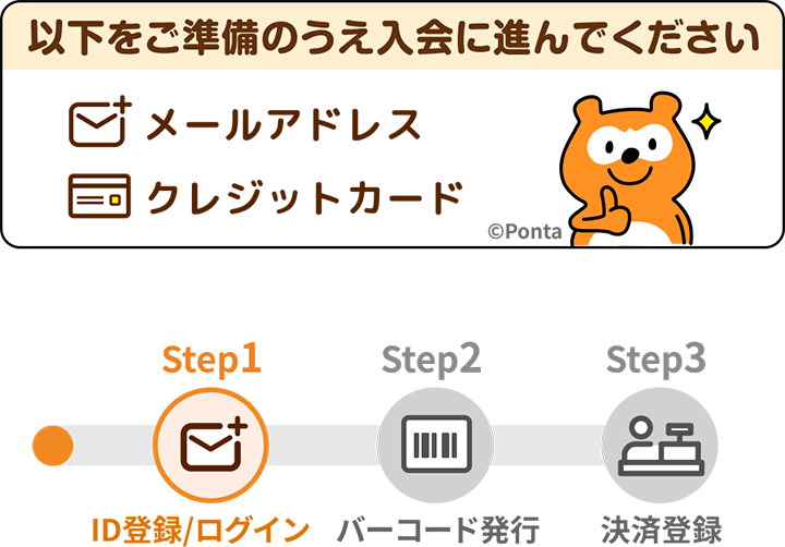 店頭入会限定クーポンもらえる！